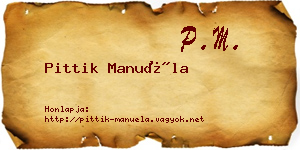 Pittik Manuéla névjegykártya